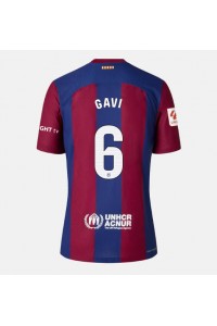 Barcelona Paez Gavi #6 Jalkapallovaatteet Naisten Kotipaita 2023-24 Lyhythihainen